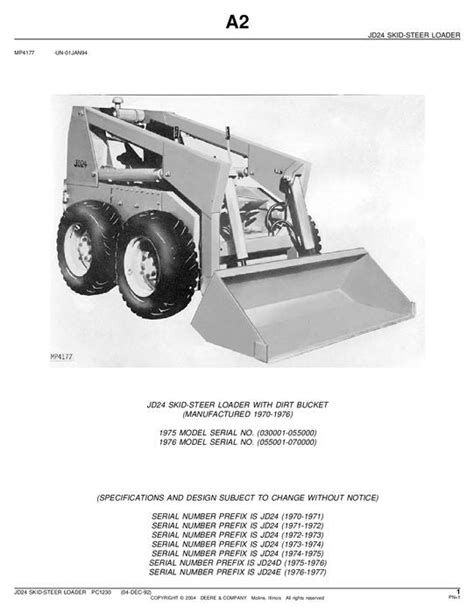 john deere 24 skid steer parts|jd 24 first skids.